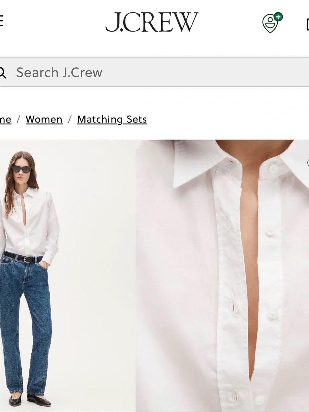 J. Crew White Cotton Button-Down Shirt
